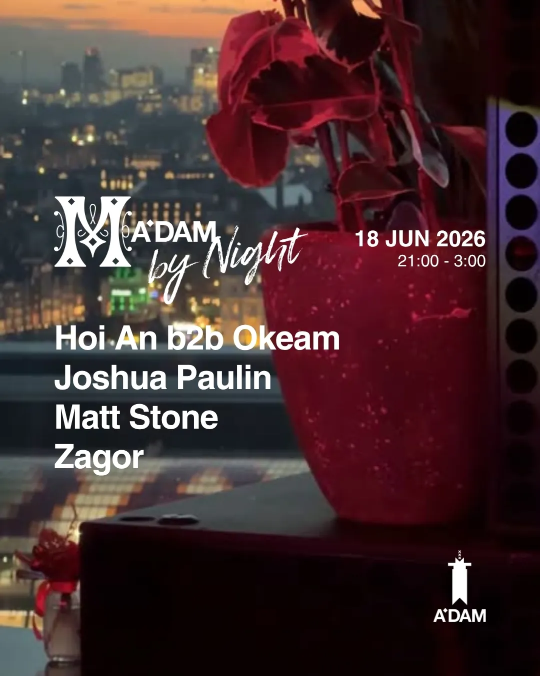 Madam by Night invites: MONARK event poster