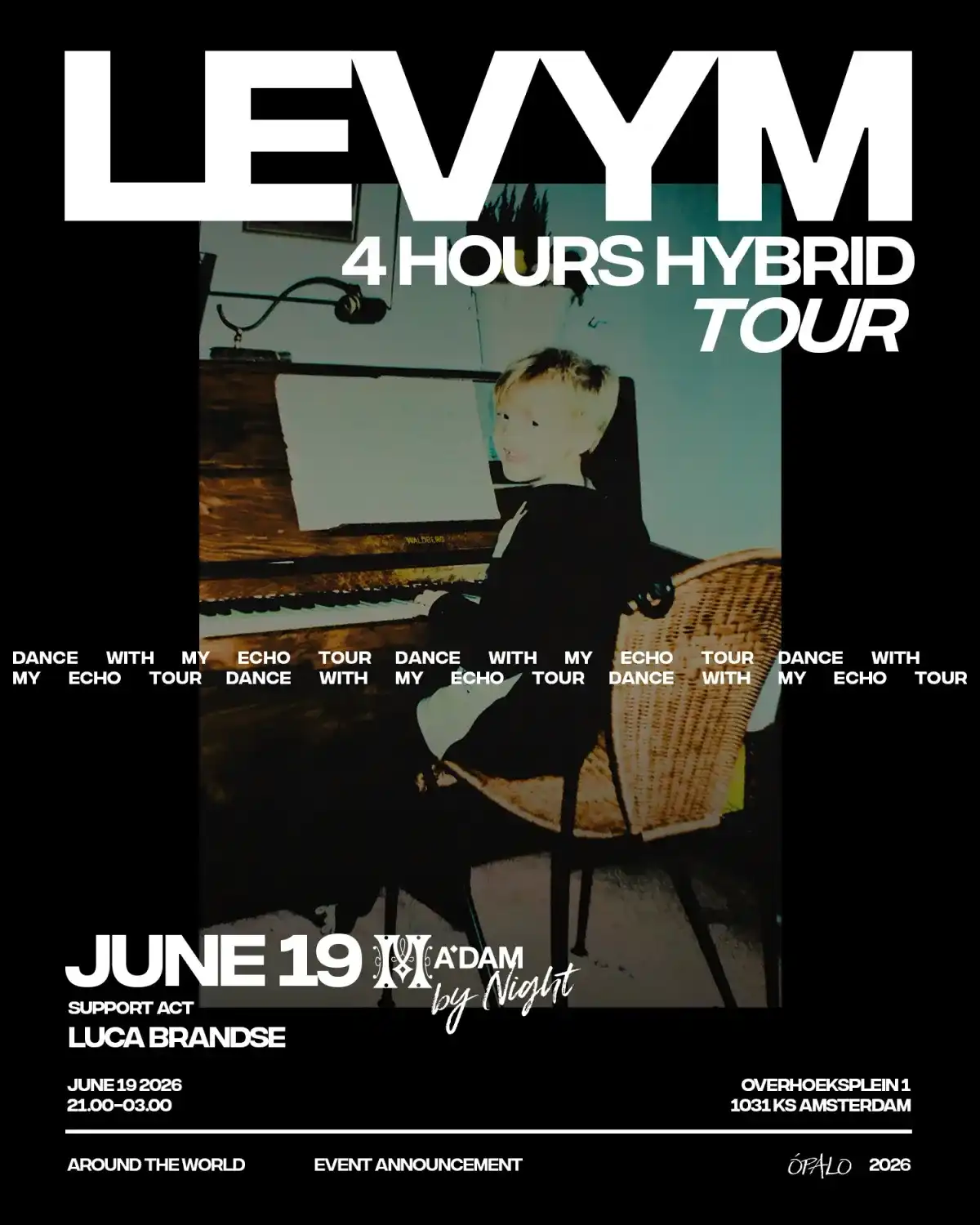 Madam by Night invites: Ópalo presents: LevyM (all night) event poster