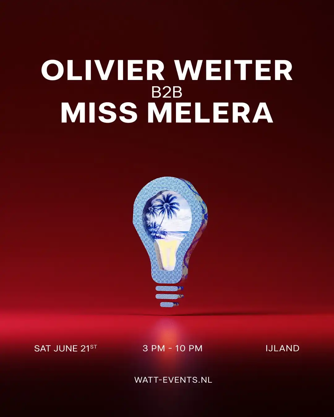 Olivier Weiter b2b Miss Melera event poster