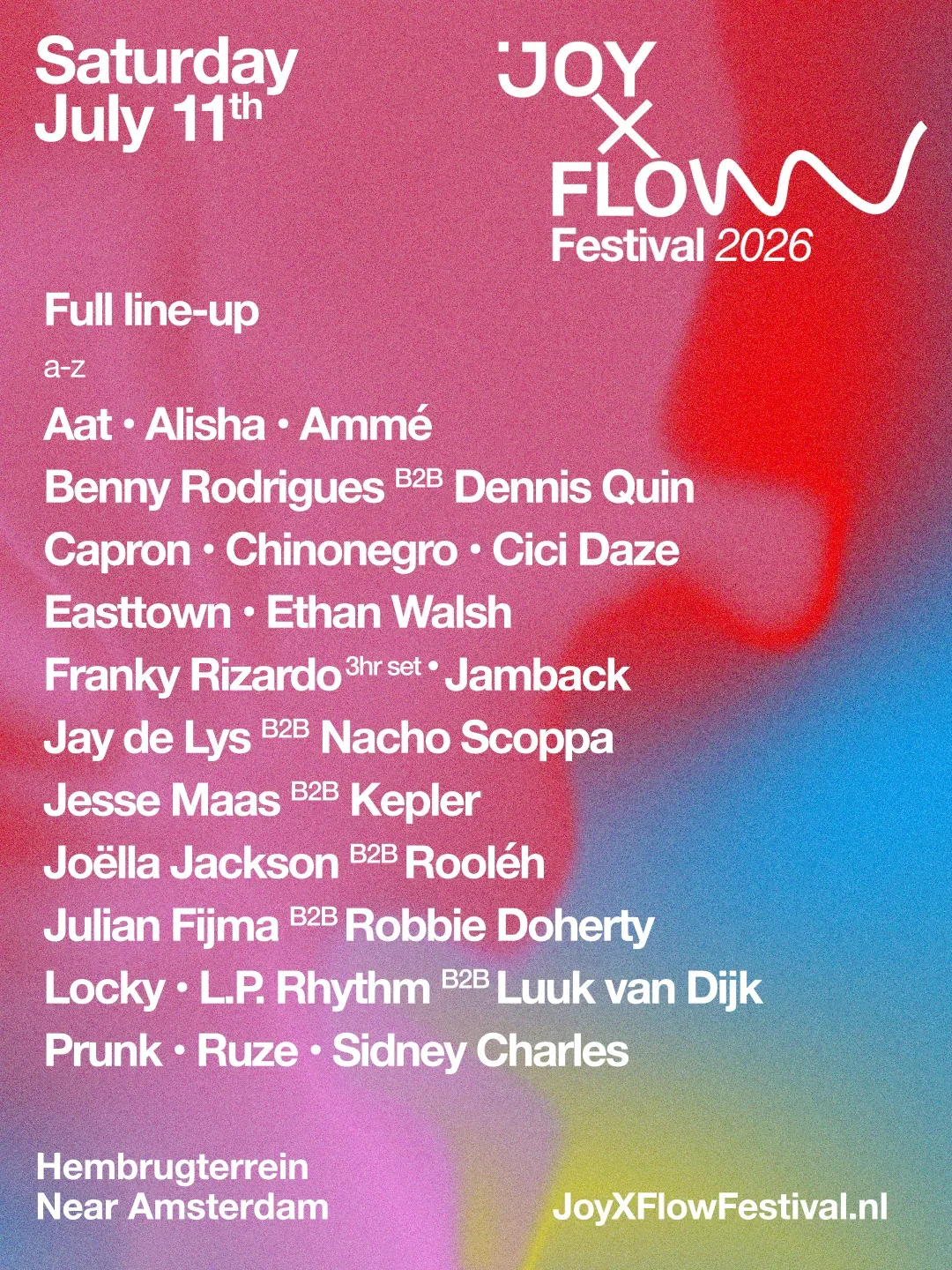 JOY X FLOW festival event poster