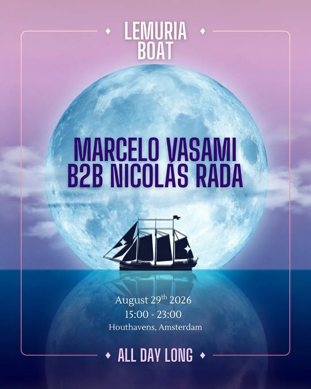 Lemuria Boat Party 2026 event poster