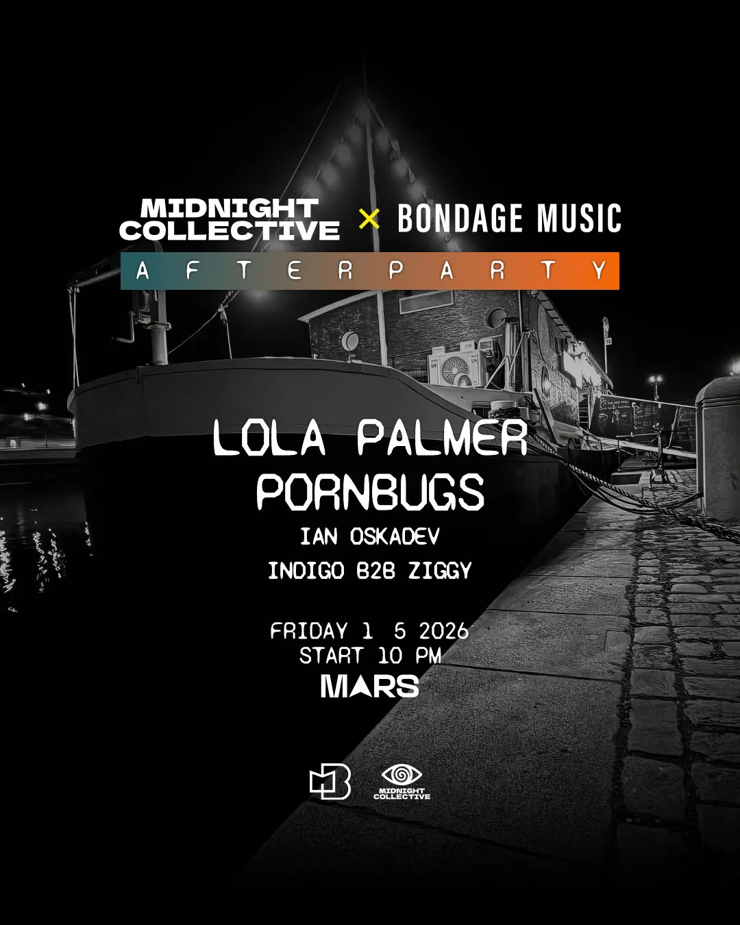 Midnight Collective ◑ Bondage Music - Afterparty with Lola Palmer event poster