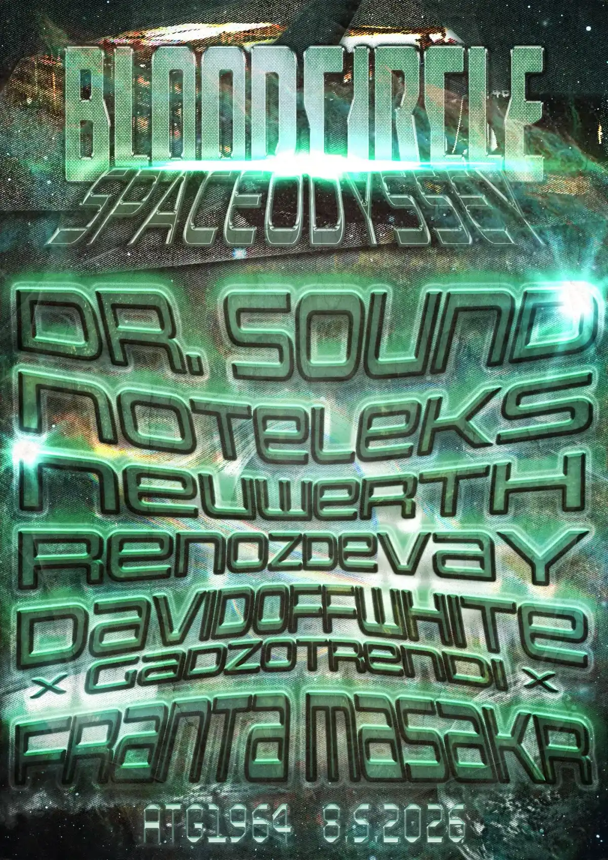 Blood Circle SPACE ODYSSEY event poster