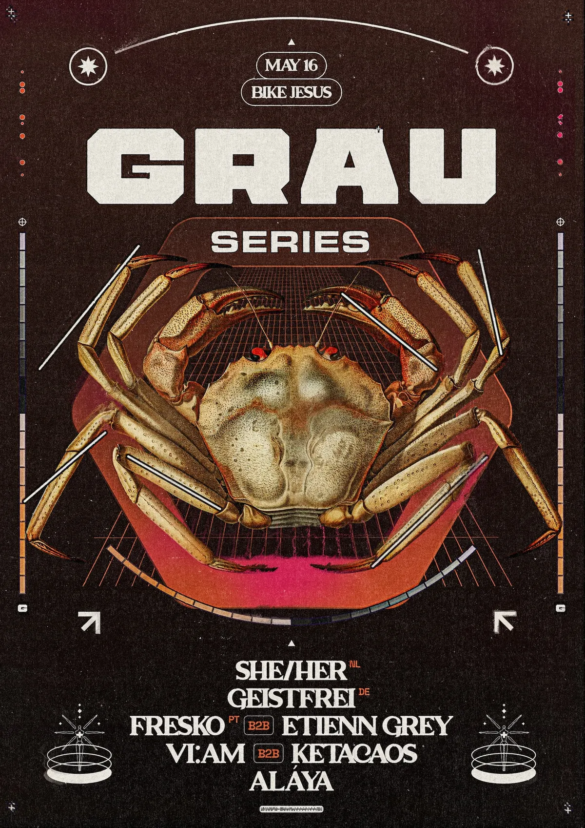 Grau Series with SHE/HER (NL), GEISTFREI (DE), FRESKO (PT), aláya, VI:AM b2b Ketacaos + more event poster