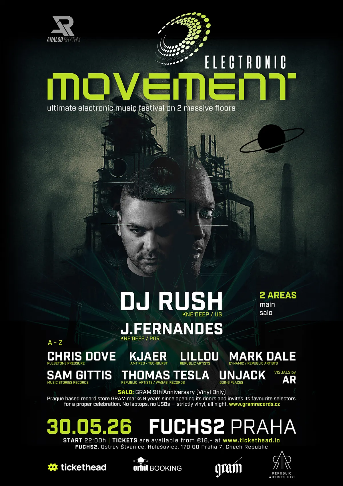Electronic Movement with DJ Rush event poster