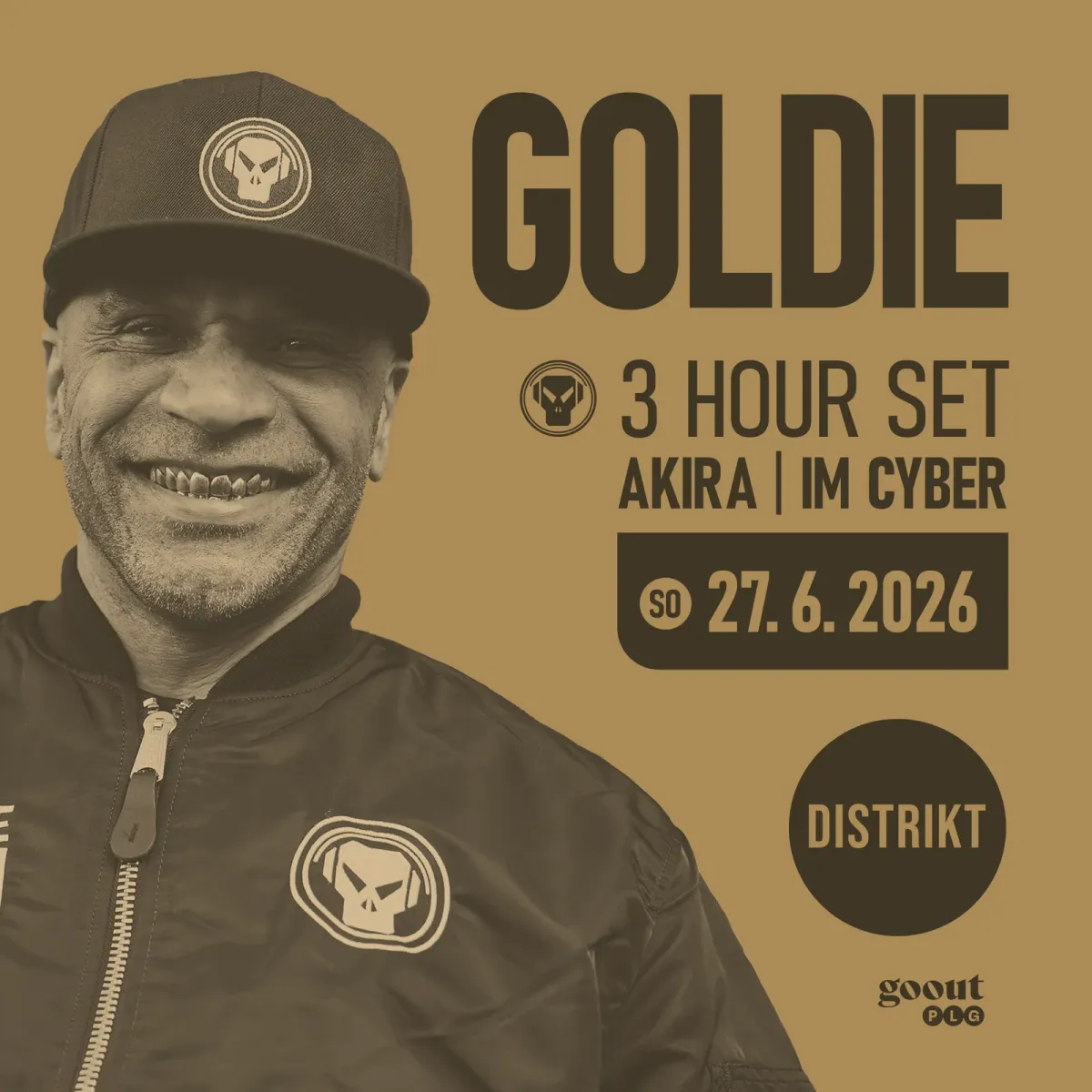 [POSTPONED] Goldie in Prague. Legend is back event poster