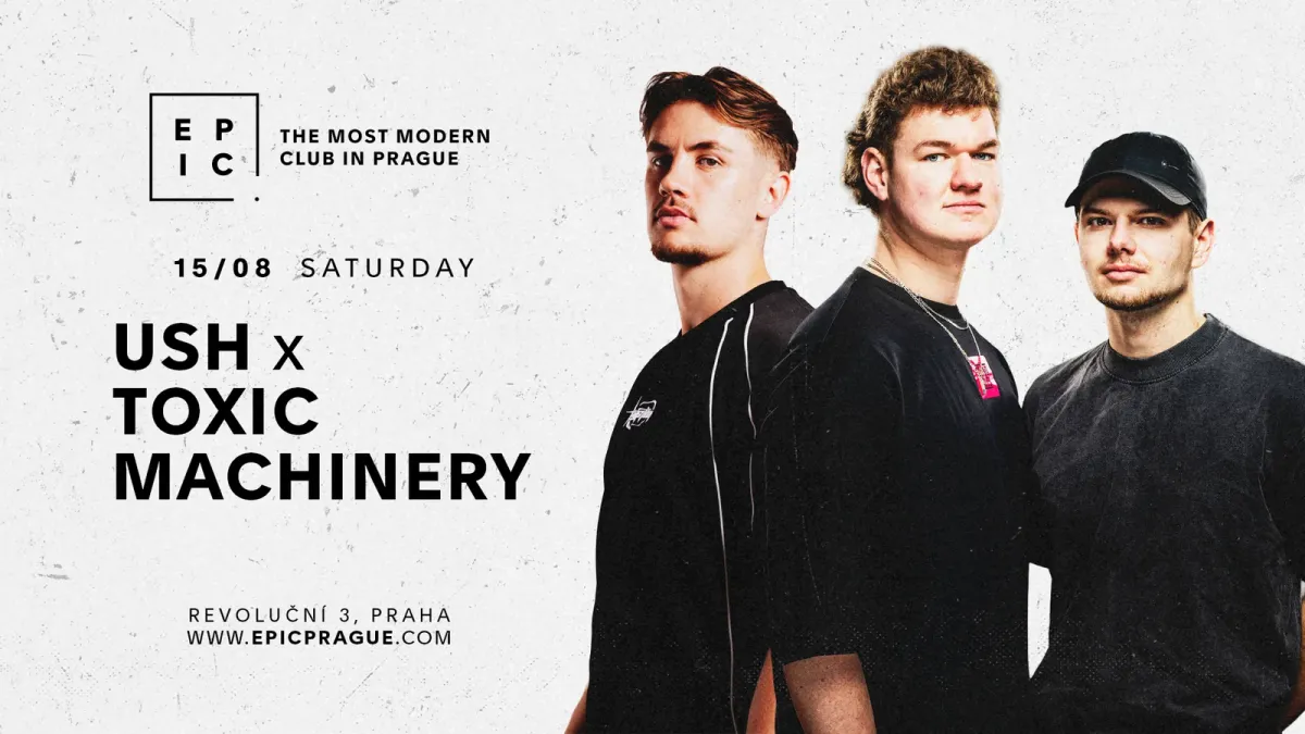 USH x TOXIC MACHINERY event poster