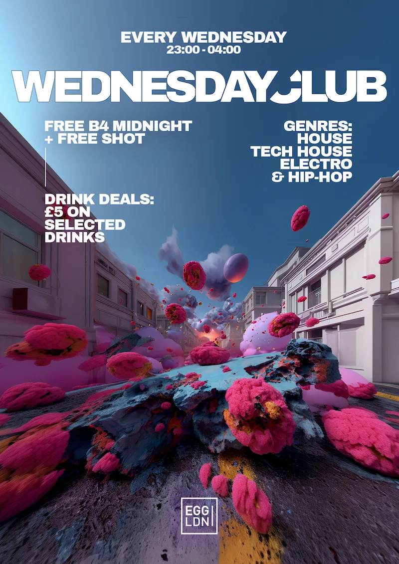 Wednesday Club: House, Tech House, Electro & Hip Hop event poster