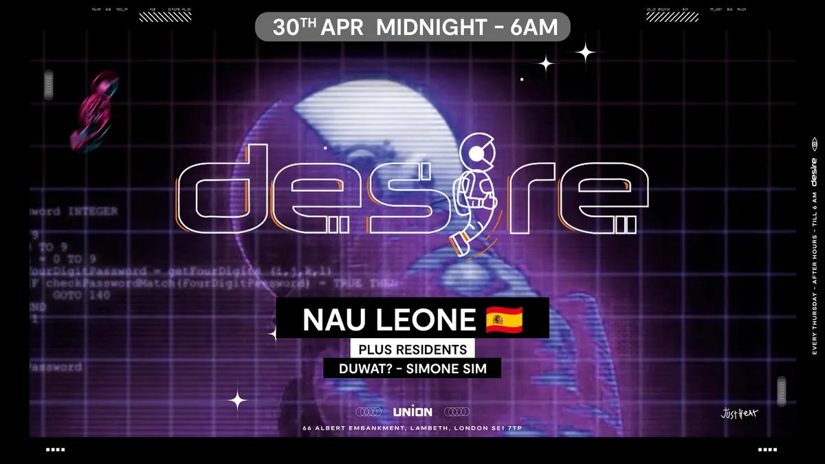 DESIRE - Weekly Thursday After Party - Nau Leone event poster