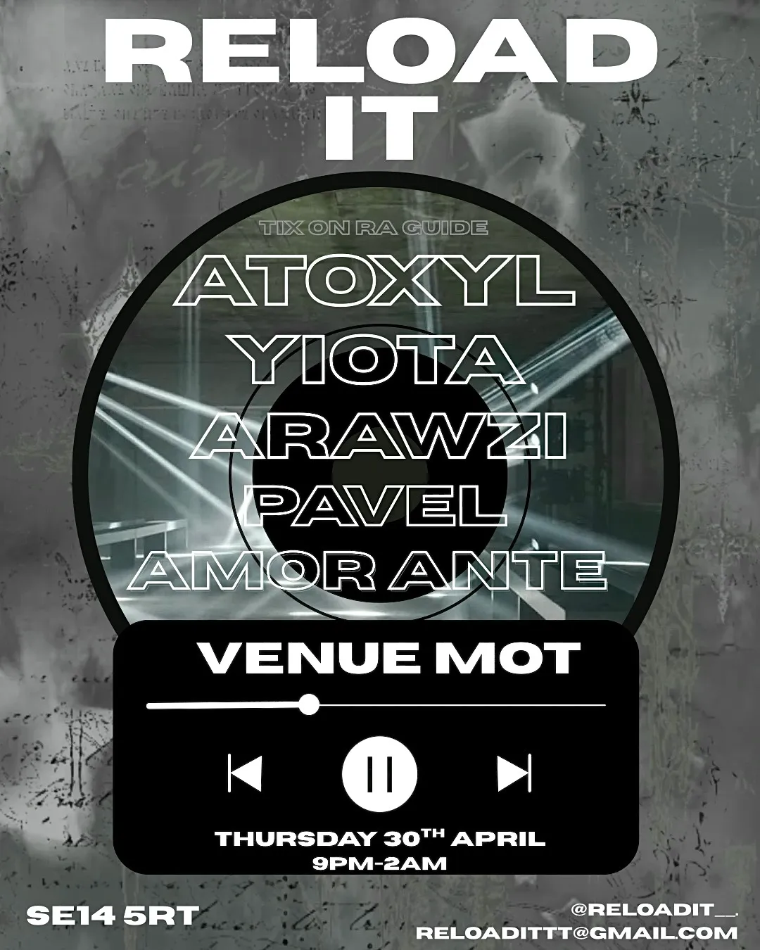 Reload it event poster