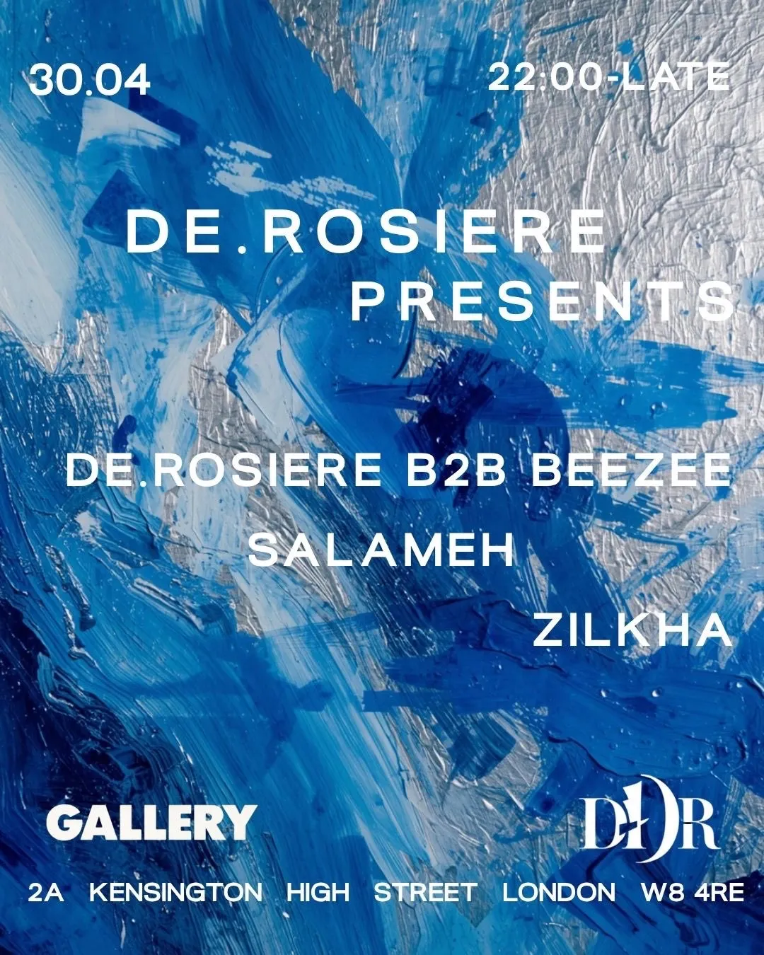 De.Rosiere presents event poster