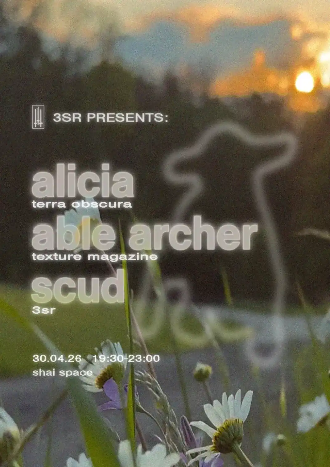3SR with Alicia, Able Archer, scud event poster