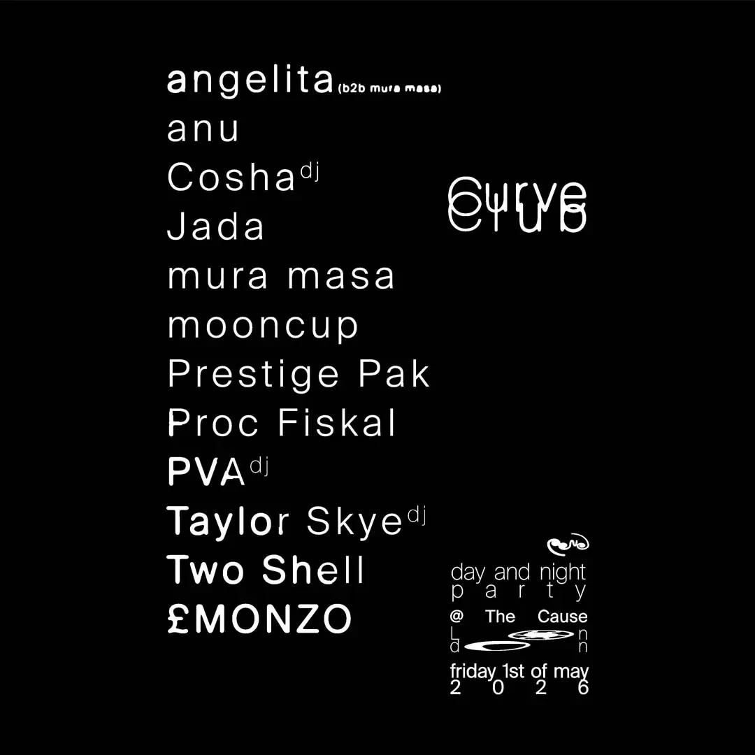 Mura Masa: Curve Club day to night at The Cause event poster