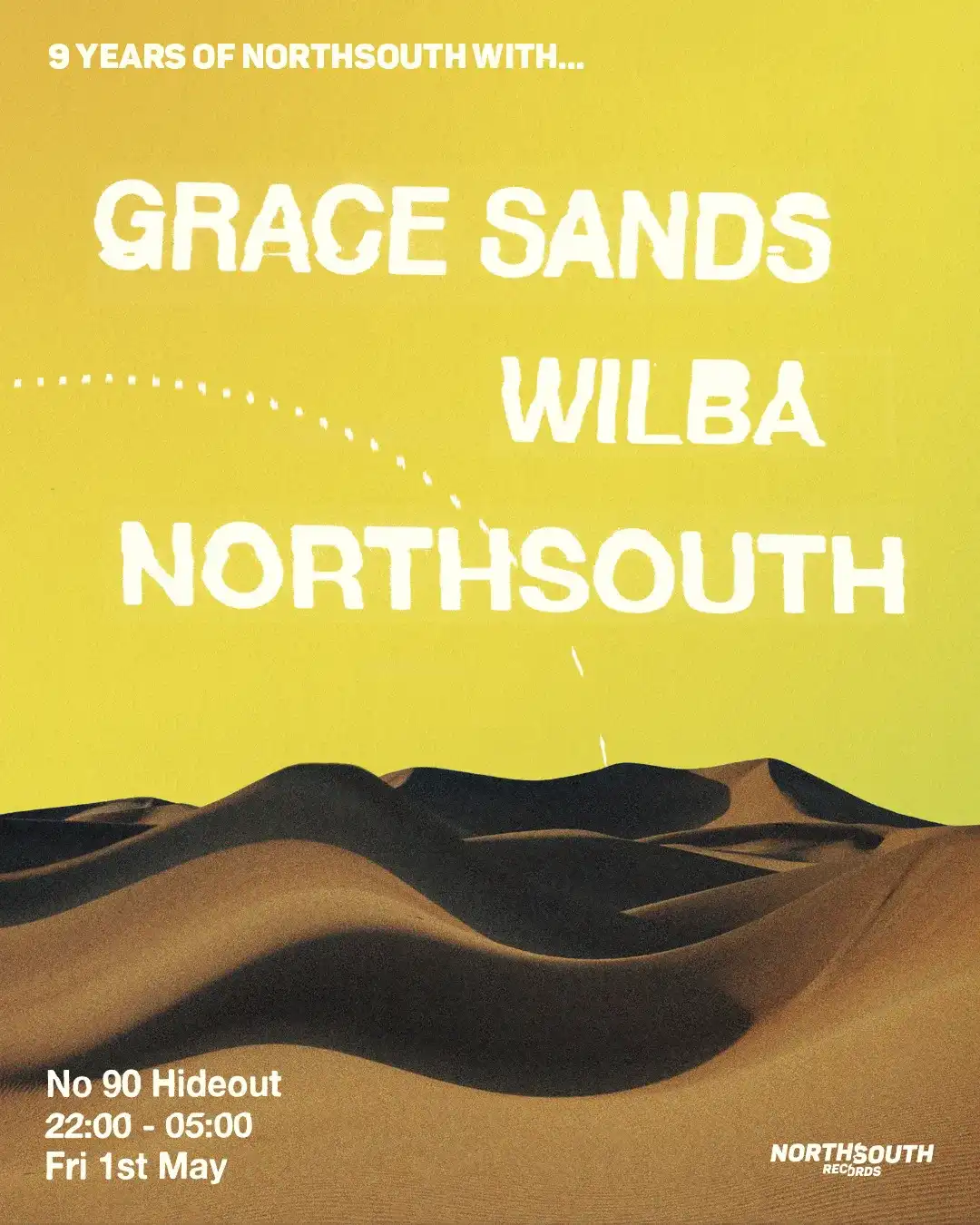 9 Years of NorthSouth with Grace Sands event poster