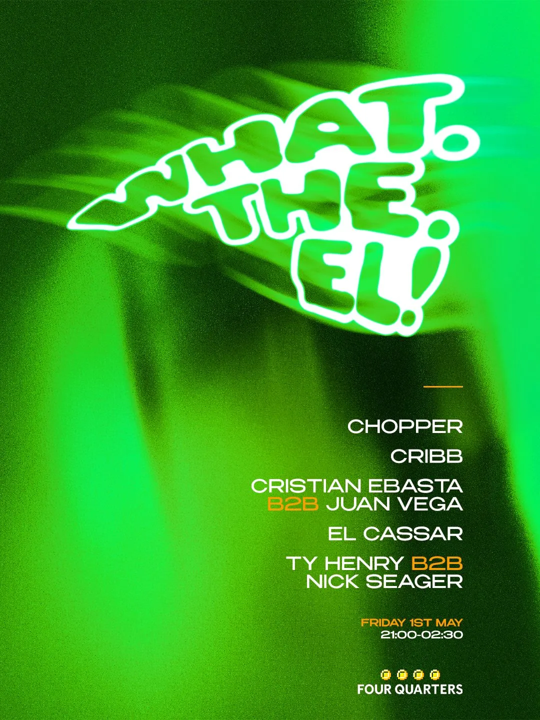 WHAT.THE.EL event poster