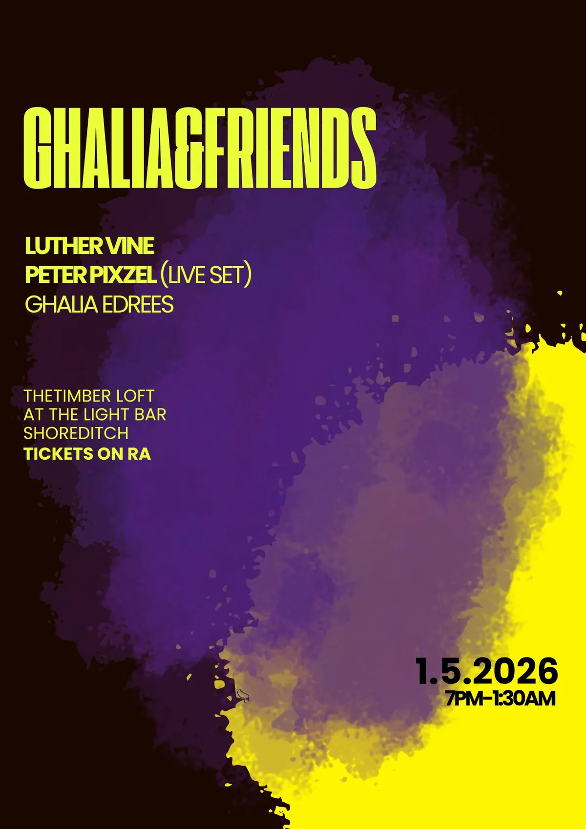 ghalia&friends event poster