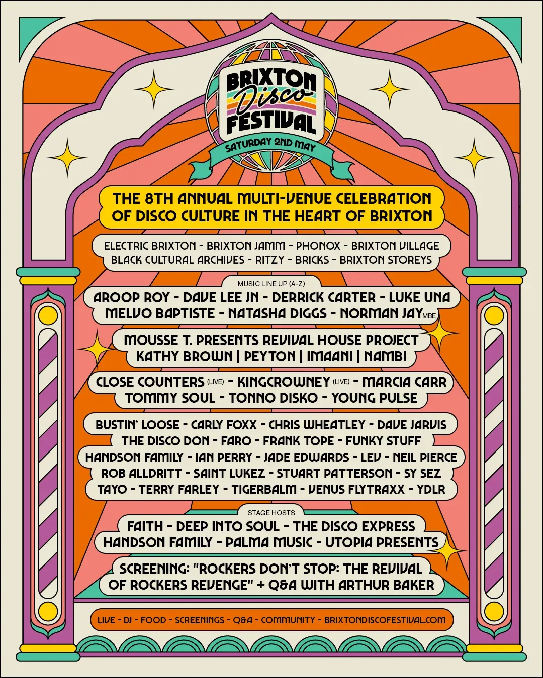 Brixton Disco Festival 2026 event poster