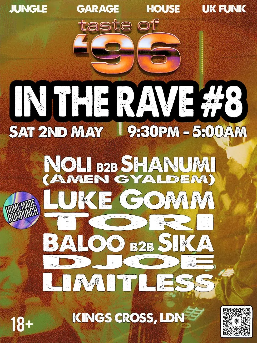 IN THE RAVE #8 - NOLI b2b SHANUMI (Amen Gyaldem), Luke Gomm, DJoe, Tori, Baloo b2b SIKA + more event poster