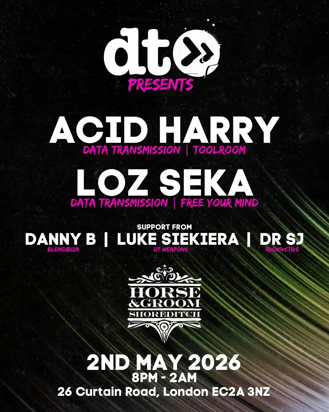 Data Transmission presents event poster