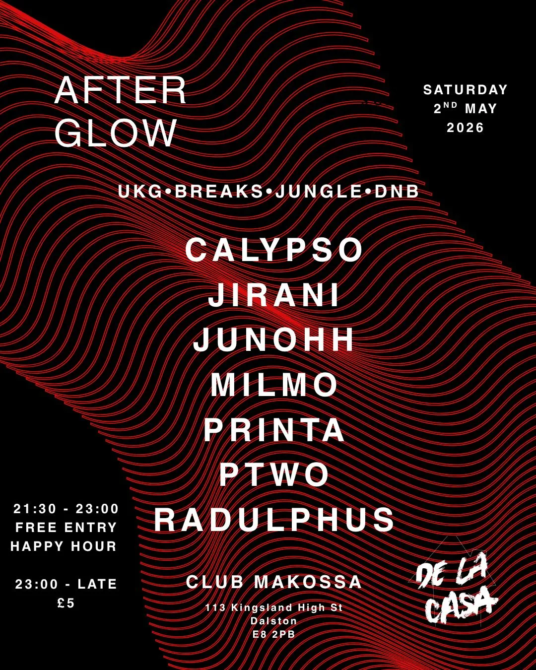 Afterglow at Makossa event poster