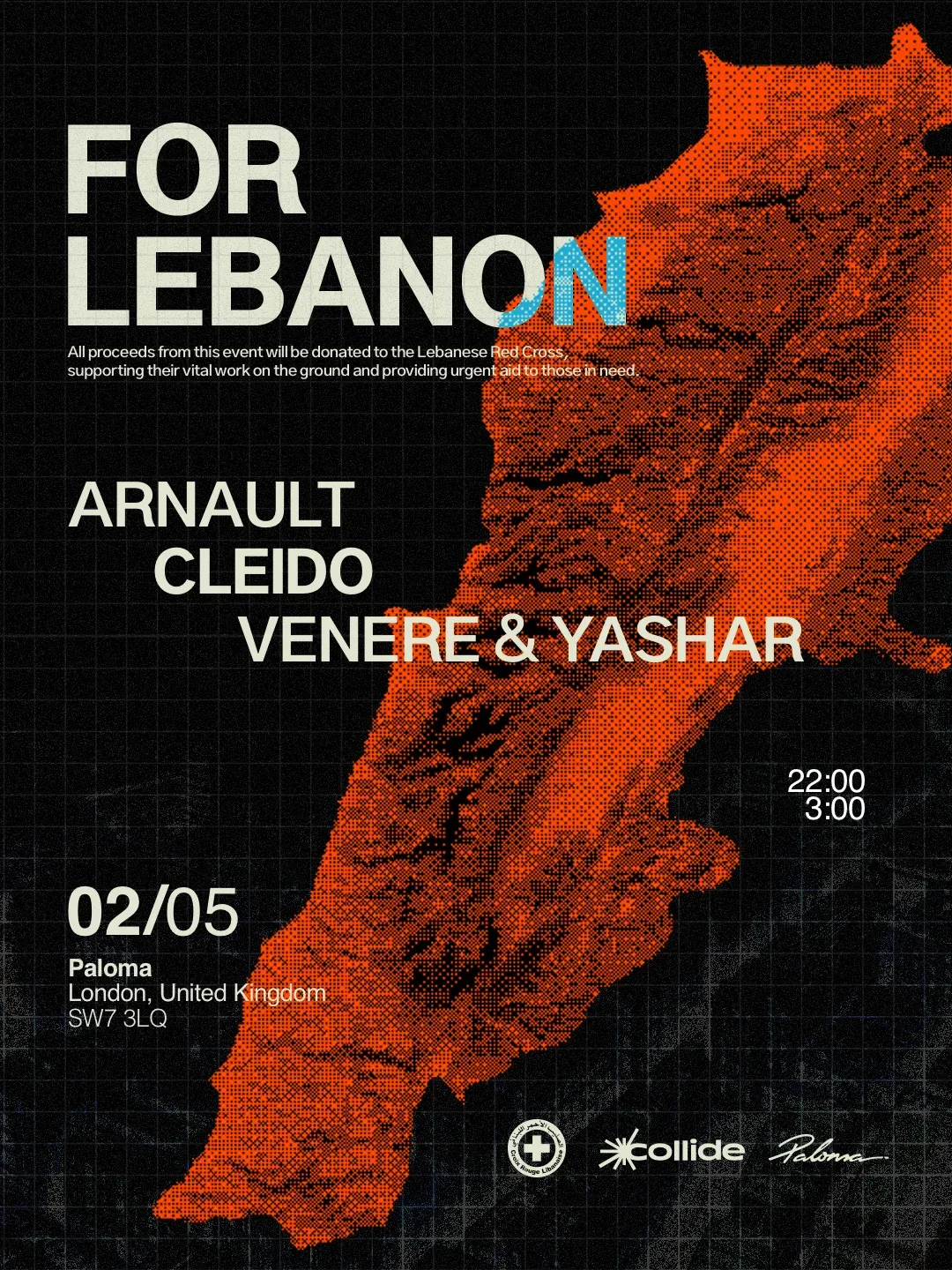 For Lebanon by Collide event poster