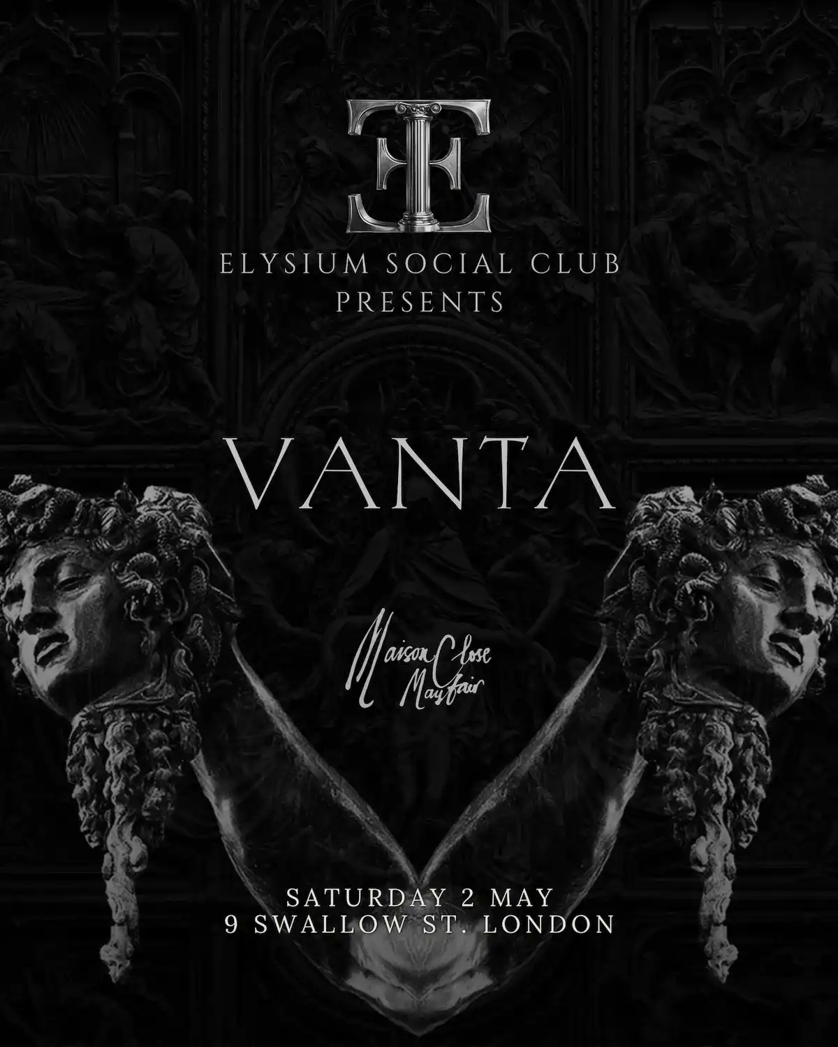 Elysium Social Club presents Katya Livingston event poster