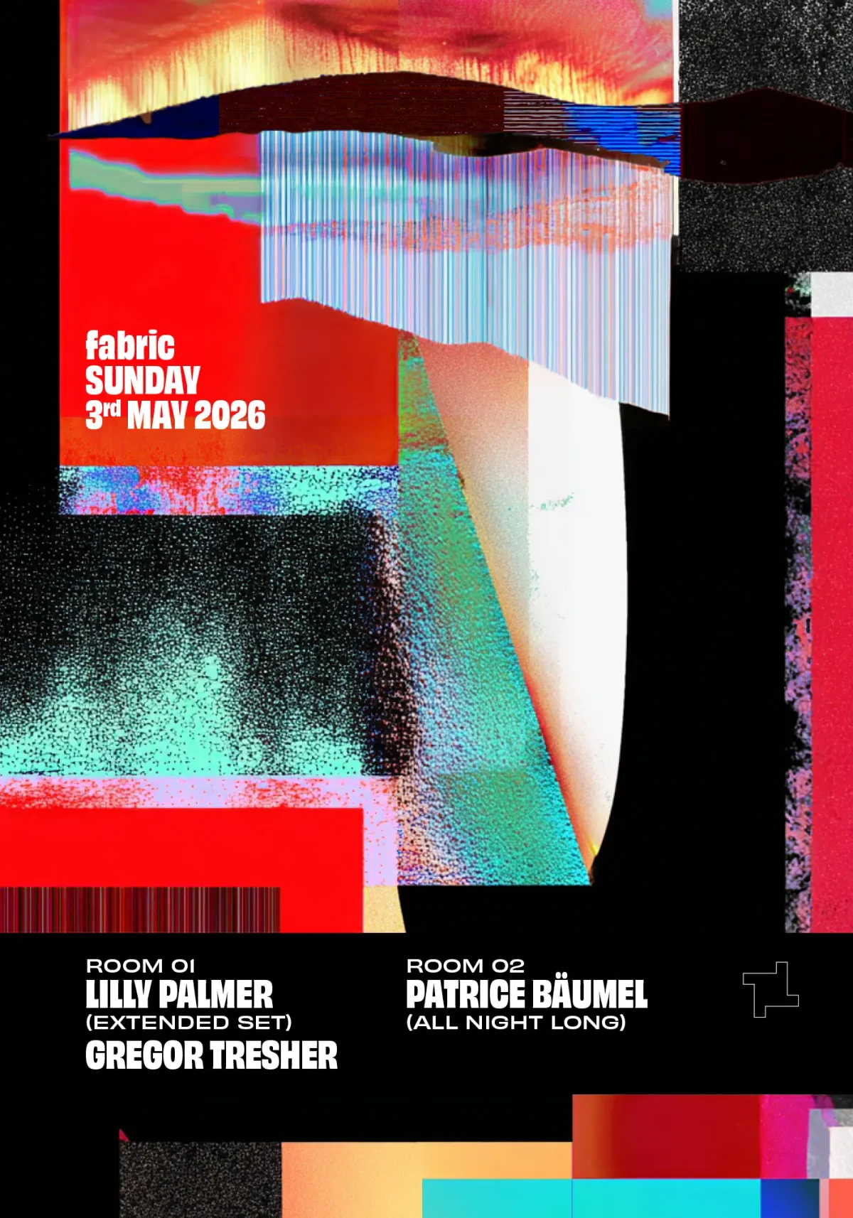 fabric: Lilly Palmer, Patrice Bäumel (All Night Long), Gregor Tresher event poster