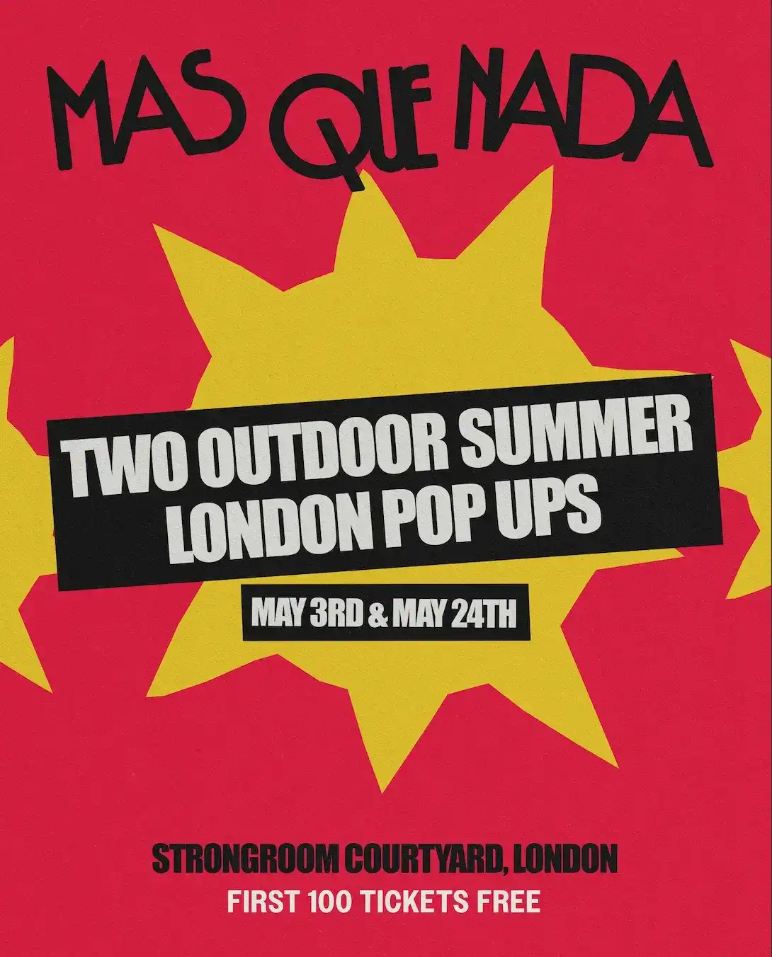 Mas Que Nada Outdoor Summer Pop Up 0.1 event poster