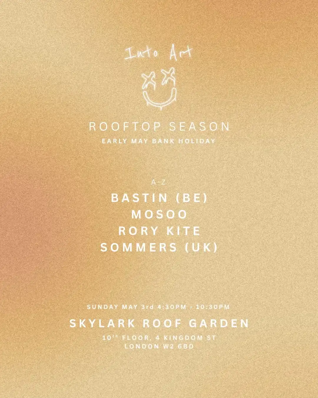 INTO ART - ROOFTOP SEASON event poster