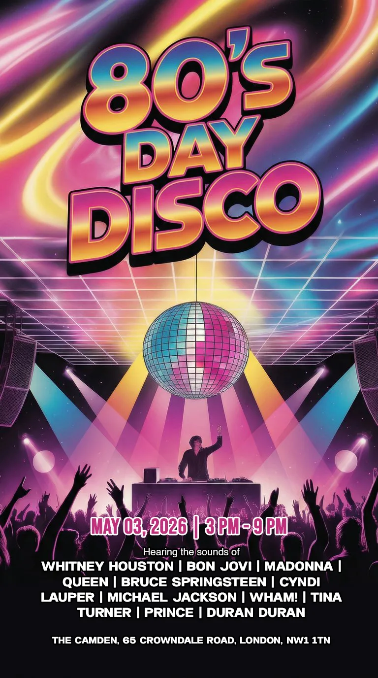 80's Day Disco Part II London event poster