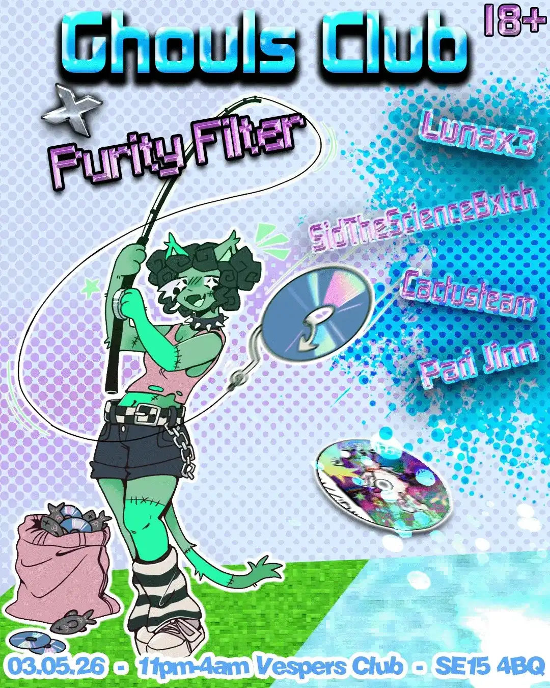 Ghouls Club X Purity Filter - London event poster