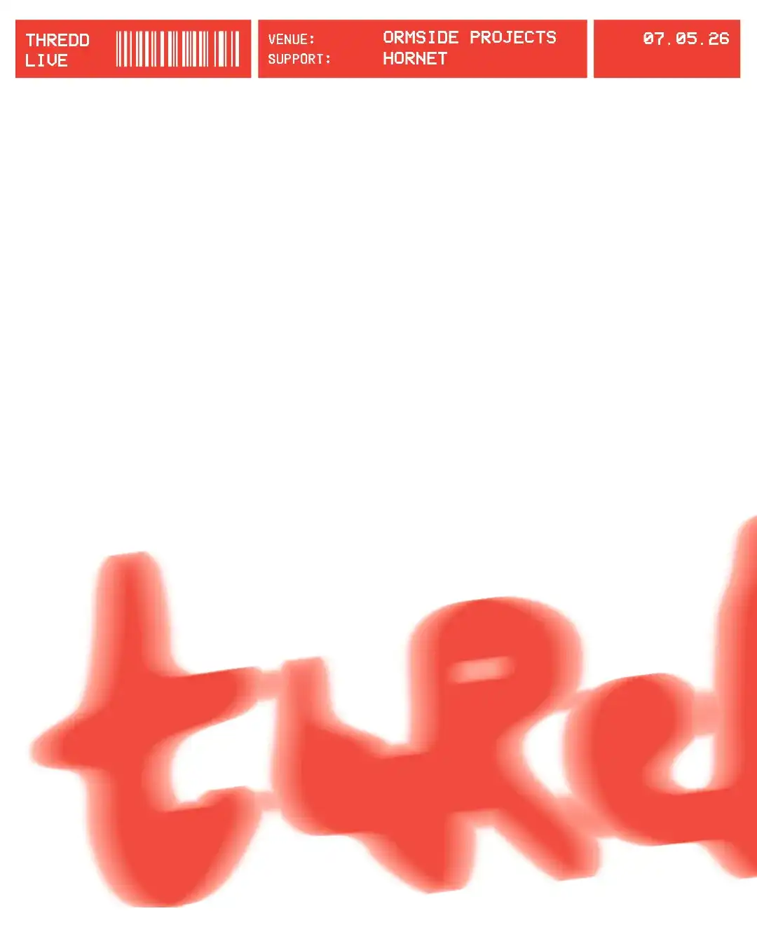 Scenic Route presents thredd & Hornet (support) event poster