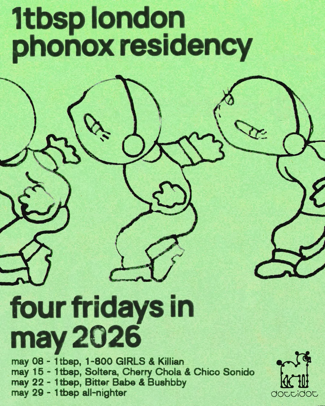 1tbsp: 4 fridays at Phonox event poster