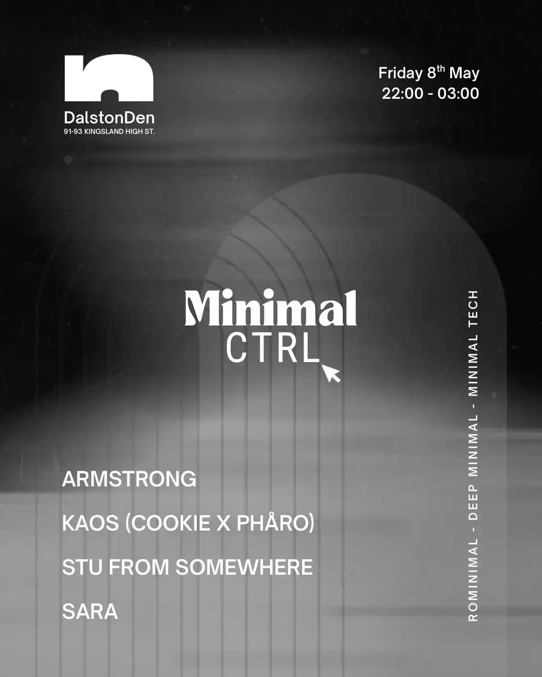 Minimal CTRL event poster