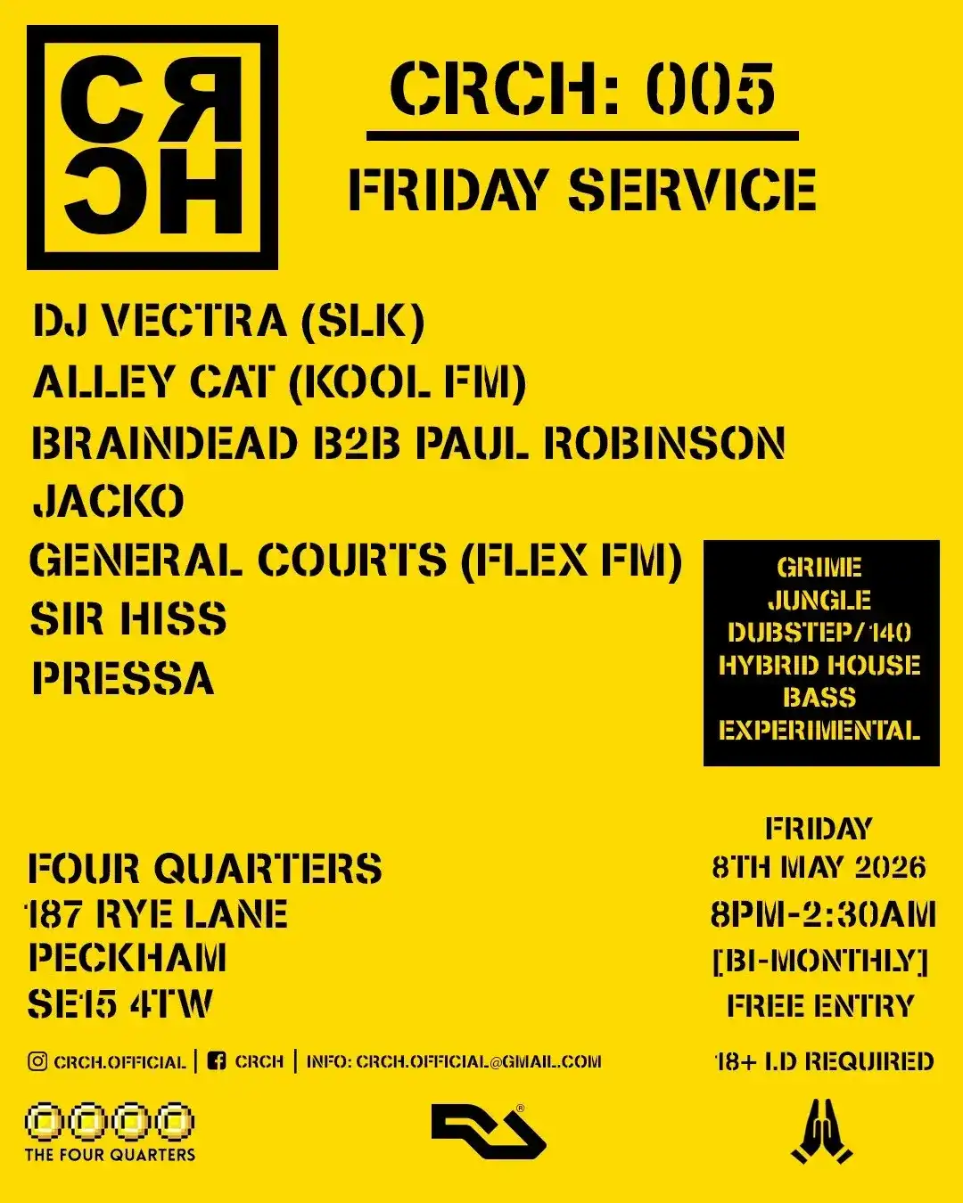 CRCH:005 - FRIDAY SERVICE event poster