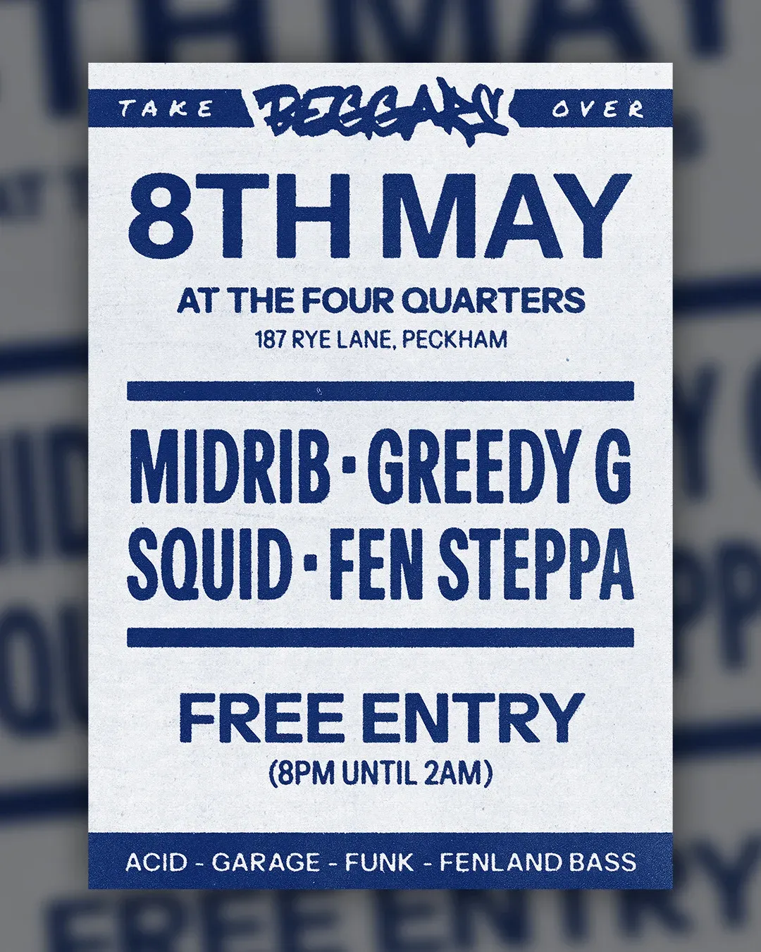 Beggars At The Four Quarters event poster