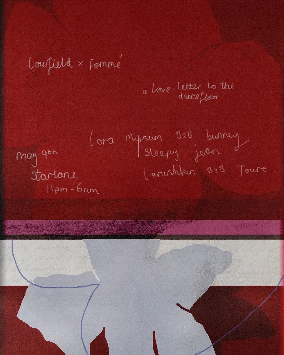 Lowfield x Femme Frequencies event poster