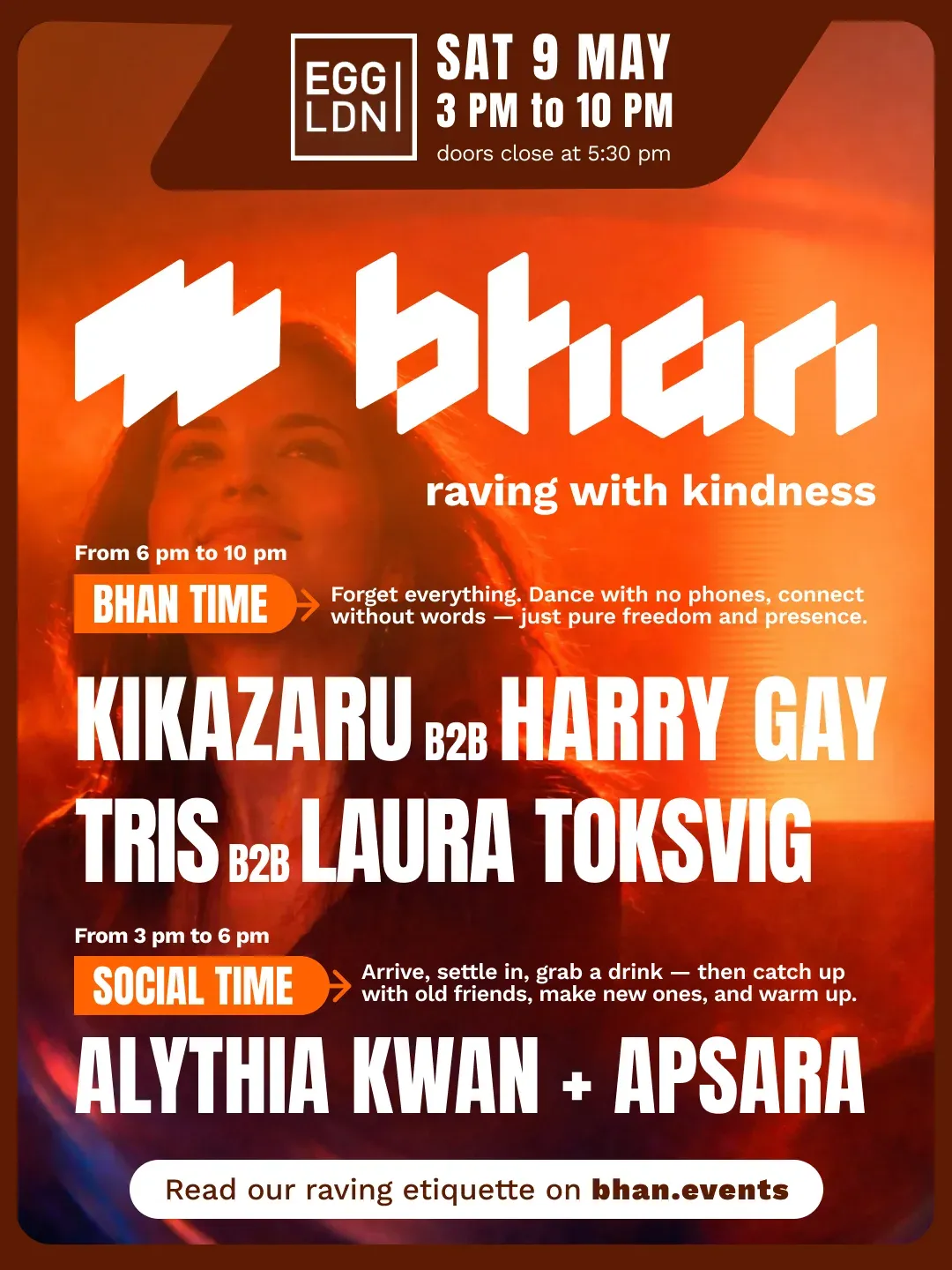 BHAN - raving with kindess event poster