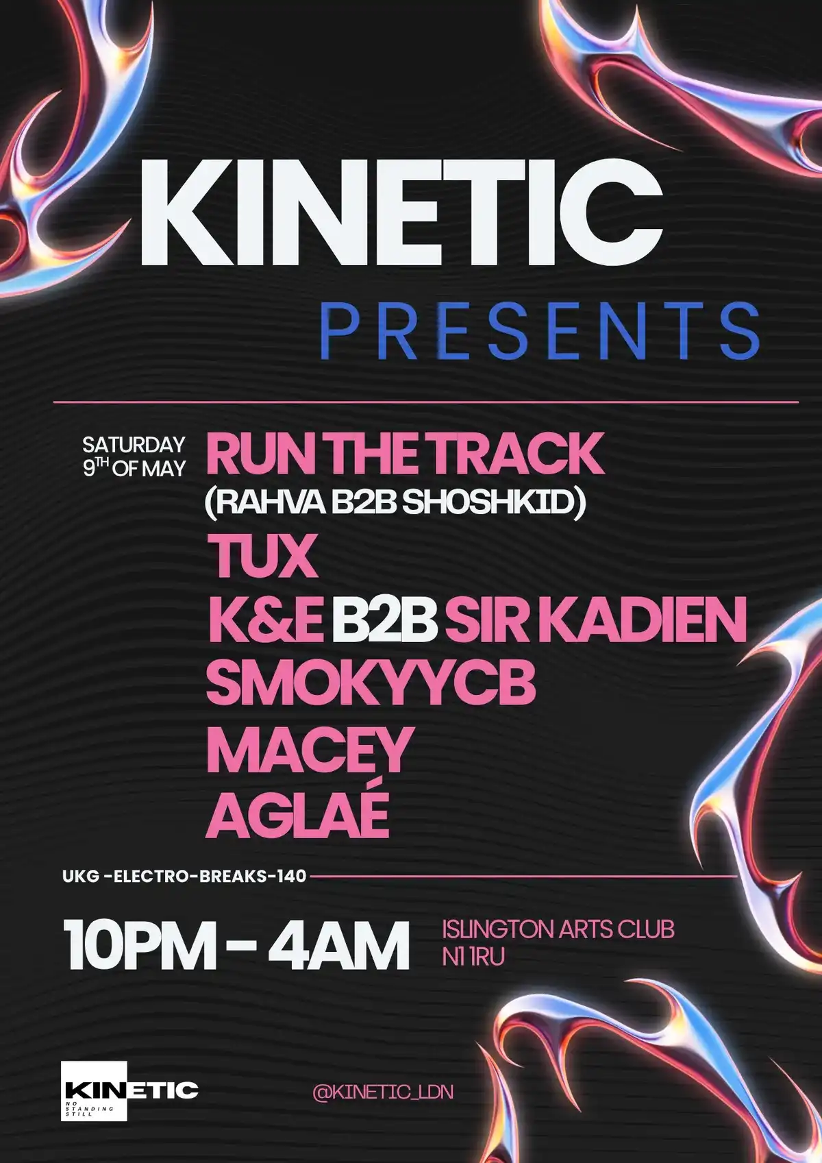 KINETIC X Run The Track event poster