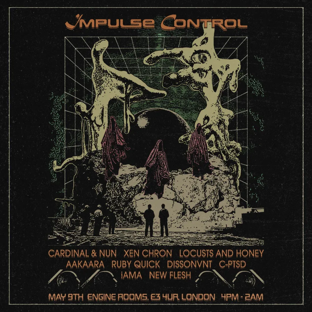 Impulse Control: Cardinal & Nun, Xen Chron, AAKAARA event poster