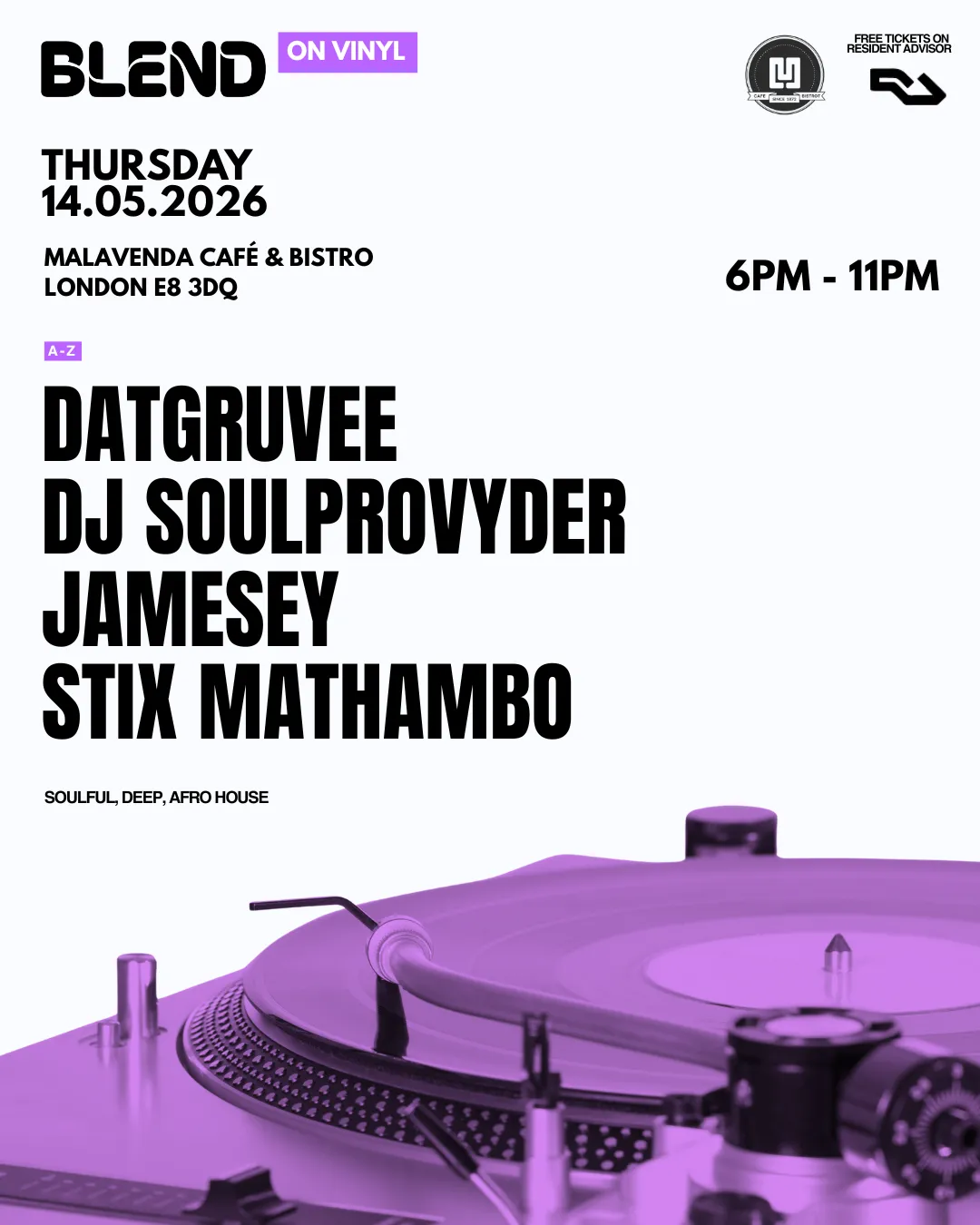 BLEND on Vinyl event poster