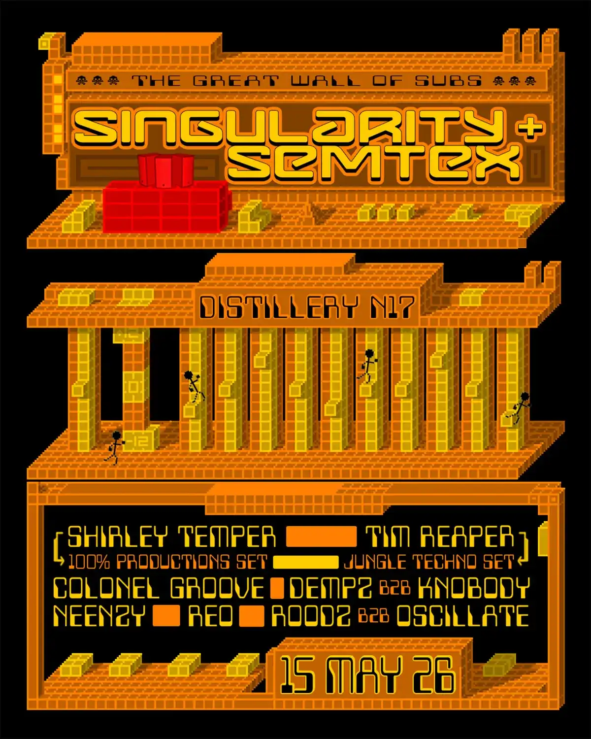 Singularity x Semtex: The Great Wall of Bass event poster