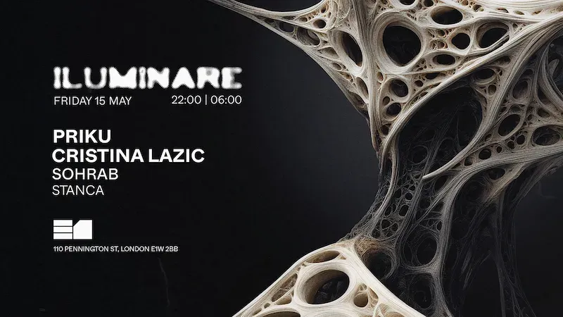 ILUMINARE presents: Priku, Cristina Lazic, sohrab. & Stanca event poster