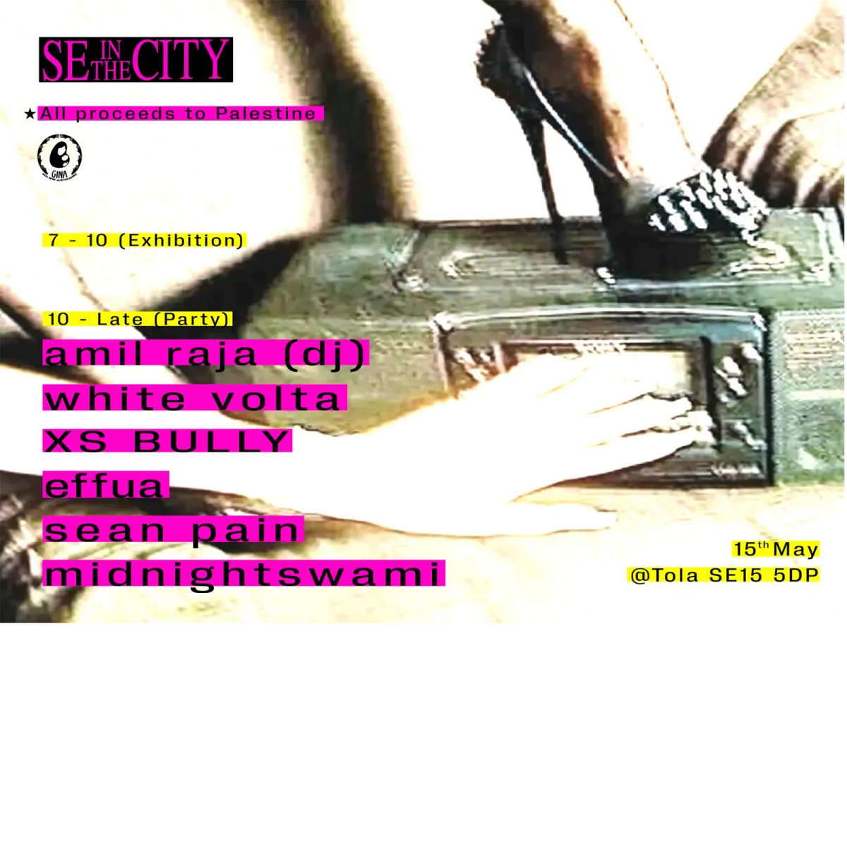 SE IN THE CITY: Fundraiser event poster