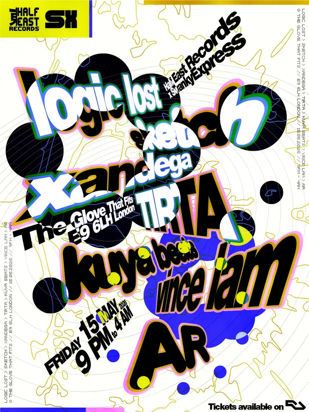 Half East Records x Swanky Express event poster