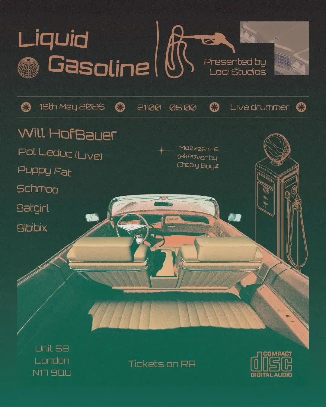 Liquid Gasoline: presented by Loci Studios event poster
