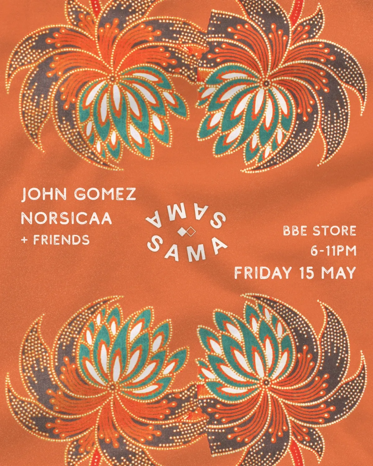 Sama Sama Records launch party event poster