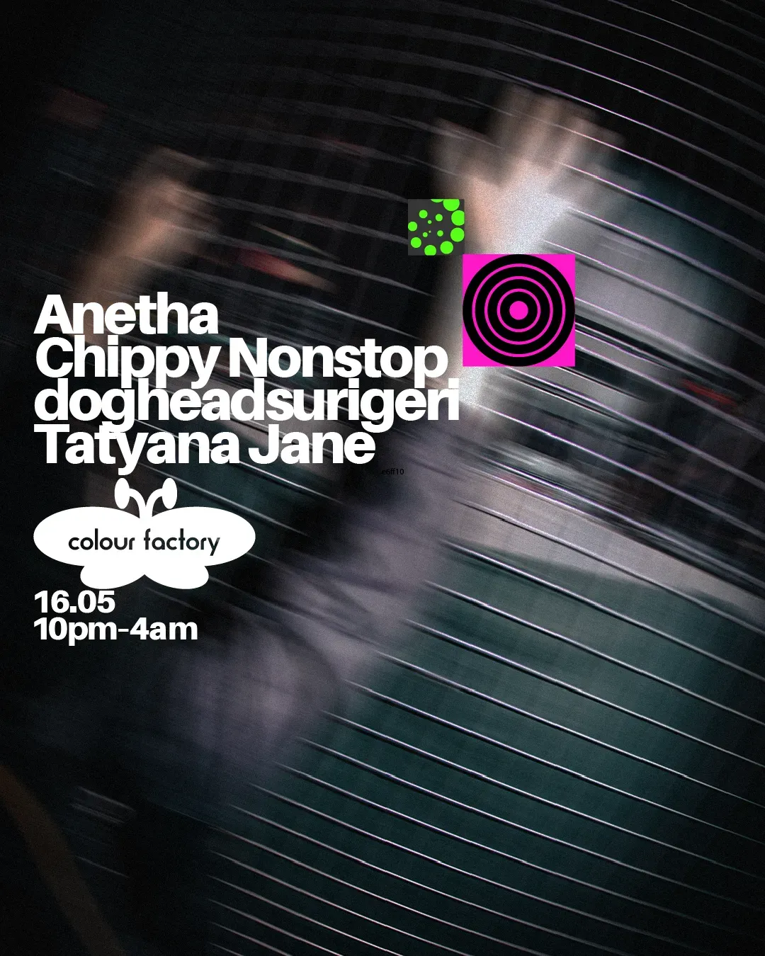 Anetha, Chippy Nonstop, dogheadsurigeri + Tatyana Jane event poster