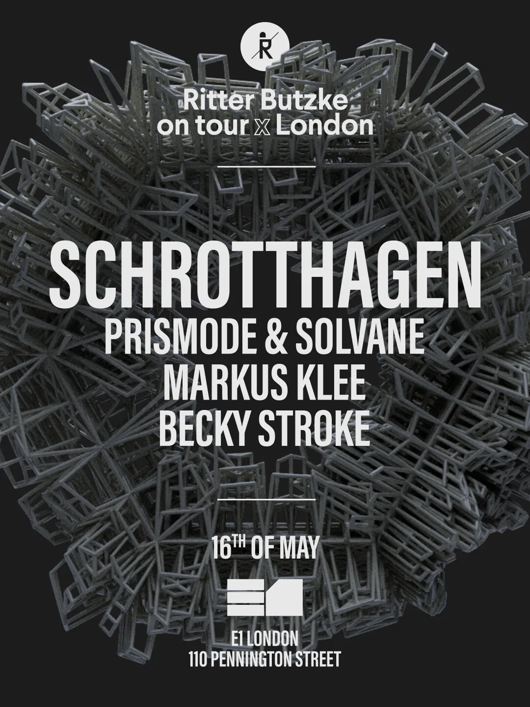 Ritter Butzke Berlin Showcase pres Schrotthagen event poster