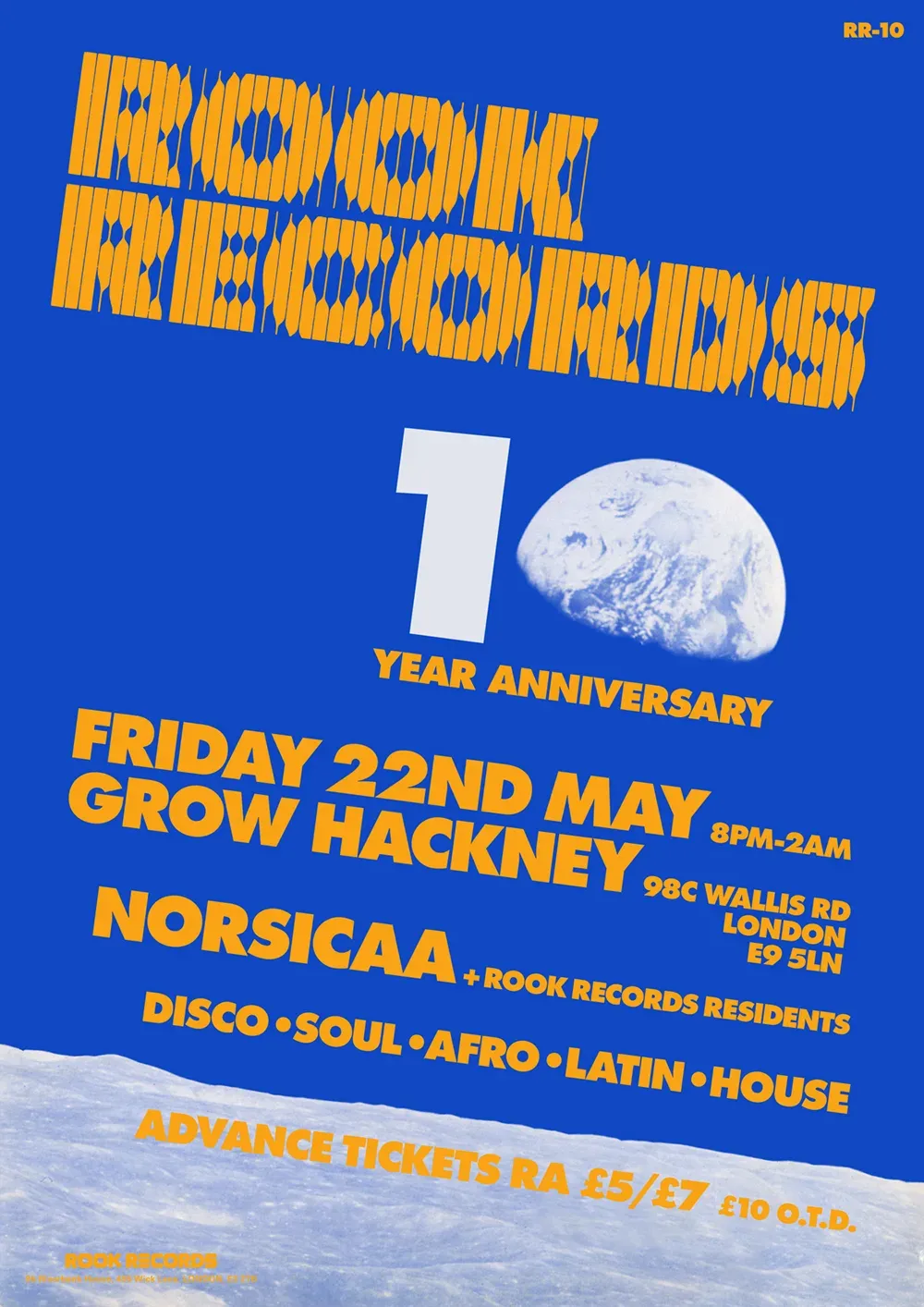 Rook Records 10 Year Anniversary event poster